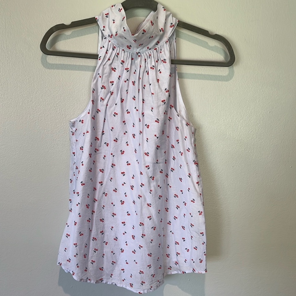 J crew cherry print blouse
